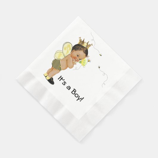 Serviette En Papier Ethnic Boy Bumble Bee Baby shower (Coin)