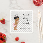 Serviette En Papier Ethnic Princess Baby Girl Diamonds (En situation)