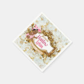 Serviette En Papier Ethnic Princess Pink Elegant Baby shower (Coin)
