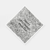 Serviette En Papier Étincelle de Parties scintillant en argent (Coin)