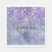 Serviette En Papier Étincelle d'or violet (Devant)