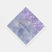 Serviette En Papier Étincelle d'or violet (Coin)