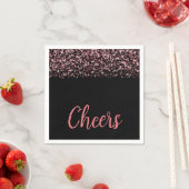 Serviette En Papier Étincelle rose (En situation)