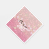 Serviette En Papier Étincelle rose (Coin)