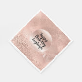 Serviette En Papier Étincelle rose et brillante Rose (Coin)