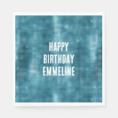Serviette En Papier Étincelle Turquoise (Devant)
