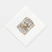 Serviette En Papier Étiquette de code-barres Jésus Rédimé Jésus Code-b (Coin)