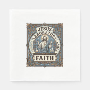 Serviette En Papier étiquette de laboratoire Jésus Foi étiquette de la