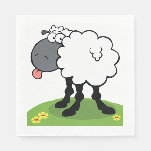 Serviette En Papier Étiquette de mouton (Devant)