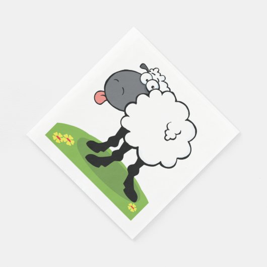 Serviette En Papier Étiquette de mouton (Coin)