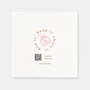 Serviette En Papier Étiquette Snap partager sur les réseaux sociaux q