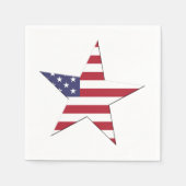 Serviette En Papier Étoile américaine avec étoiles et rayures patrioti (Devant)