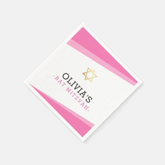 Serviette En Papier étoile bat mitzvah simple angle moderne audacieux (Coin)