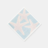 Serviette En Papier Etoile blanche & Burlap Bleu Elégante Réception (Coin)