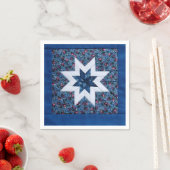 Serviette En Papier étoile bleue (En situation)