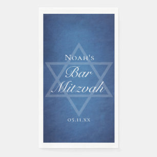 Serviette En Papier Étoile bleue de David Fête de Bar Mitzvah personna