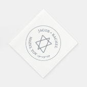 Serviette En Papier Étoile de David Custom MAZEL TOV Mariage juif (Coin)