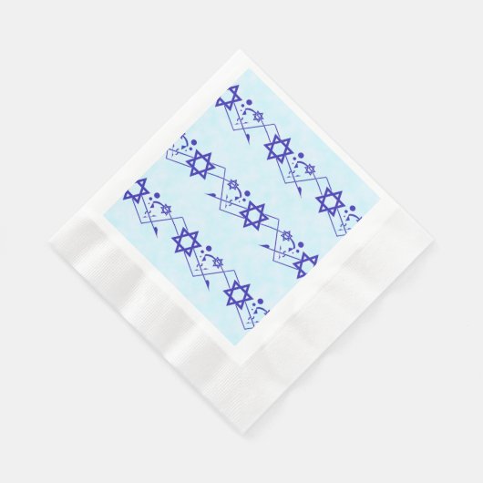 Serviette En Papier Étoile de David dansant sur les nuages (Coin)