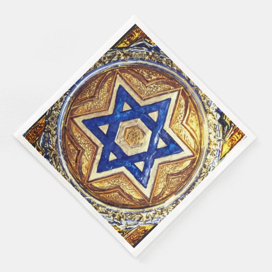 Serviette En Papier Étoile de David Dinner Napkins, Papier moulé (Coin)
