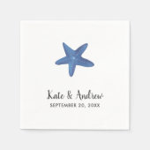 Serviette En Papier Étoile de mer | Mariage Océan (Devant)