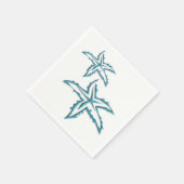 Serviette En Papier Étoile de mer sarcelle (Coin)