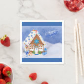 Serviette En Papier Étoile Hanoukka moderne de David Gingerbread House (En situation)