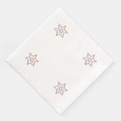 Serviette En Papier Étoile juive florale (Coin)