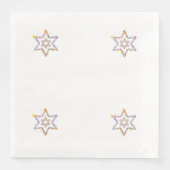 Serviette En Papier Étoile juive florale (Devant)