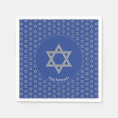 Serviette En Papier ETOILE MOYENNE Bleue Personnalisable DAVID Papier (Devant)