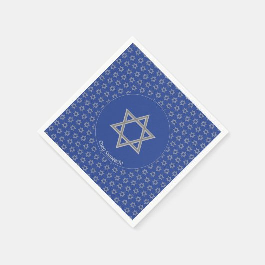 Serviette En Papier ETOILE MOYENNE Bleue Personnalisable DAVID Papier (Coin)