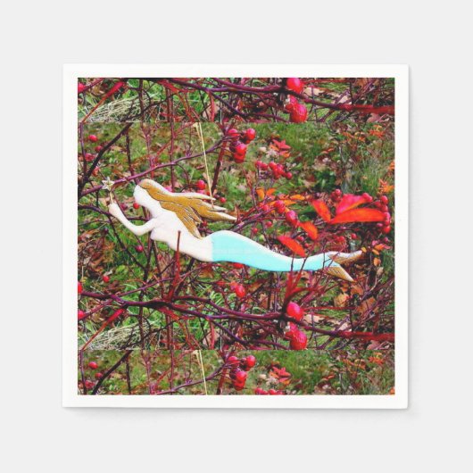 Serviette En Papier étoile portant mermaid (Devant)