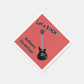 Serviette En Papier Étoile rock guitare (Coin)