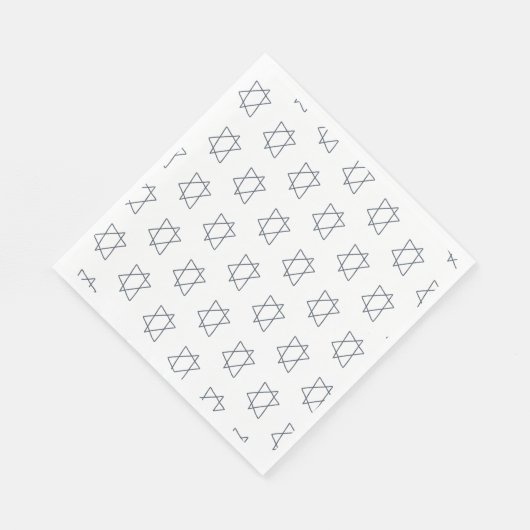 Serviette En Papier Étoile simple de David B'nai Bat Bar Mitzvah juif (Coin)