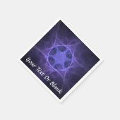 Serviette En Papier Étoile violette fractale de David (Coin)