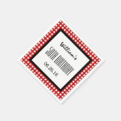 Serviette En Papier Étoiles 50e anniversaire Personnalisé Nom E02 Arri (Coin)