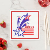 Serviette En Papier Étoiles américaines (En situation)