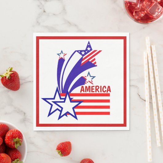 Serviette En Papier Étoiles américaines (En situation)
