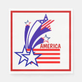 Serviette En Papier Étoiles américaines (Devant)