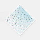 Serviette En Papier Étoiles Aqua White Ombre (Coin)