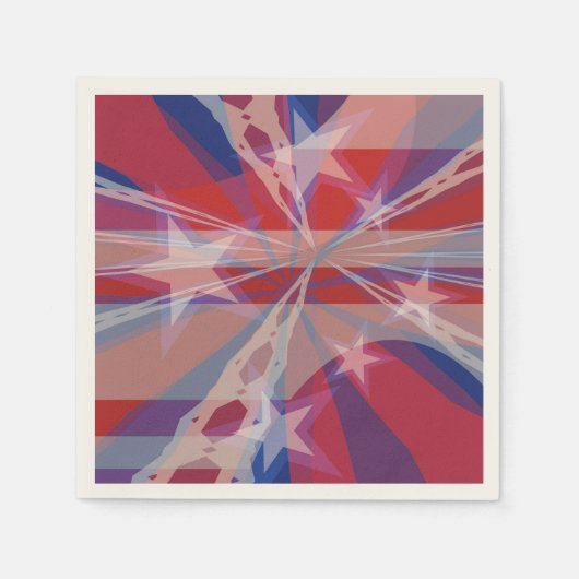 Serviette En Papier étoiles asymétriques (Devant)
