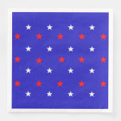 Serviette En Papier Étoiles blanches et rouges - Motif étoilé (Devant)