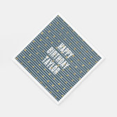 Serviette En Papier Etoiles Bleues Bleues Or (Coin)