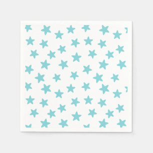 Serviette En Papier Étoiles Bleues et Blanches