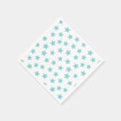 Serviette En Papier Étoiles Bleues et Blanches (Coin)