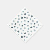 Serviette En Papier Étoiles bleues et blanches (Coin)