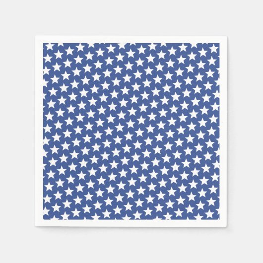 Serviette En Papier Étoiles bleues et blanches mignonnes personnalisée (Devant)