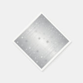 Serviette En Papier Étoiles brillantes en argent (Coin)