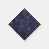 Serviette En Papier Étoiles célestes bleues et dorées à l'aquarelle fa (Coin)