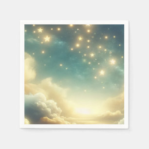 Serviette En Papier Étoiles célestes brillantes étoile ciel d'annivers