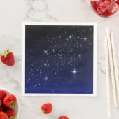 SERVIETTE EN PAPIER ÉTOILES DANS L'ESPACE (En situation)